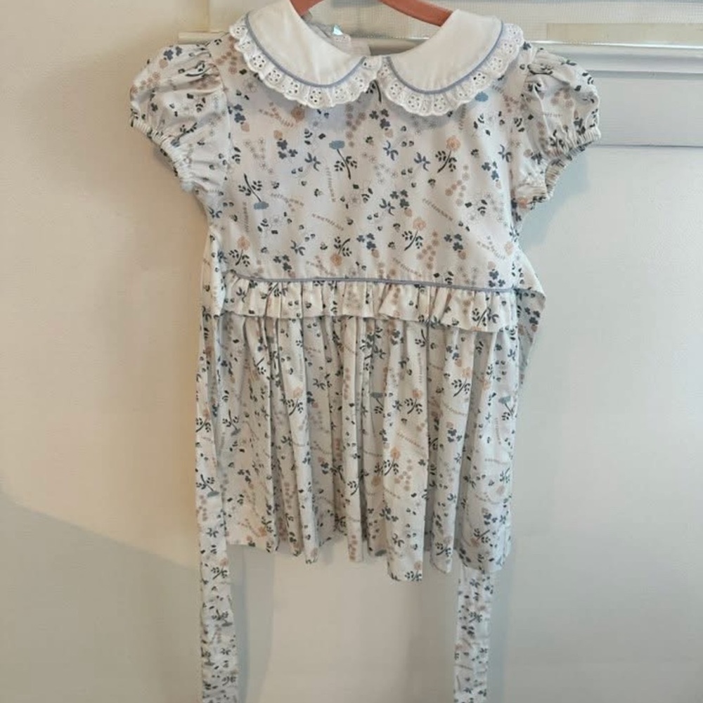 Bella Bliss Floral Dress with Peter Pan Collar